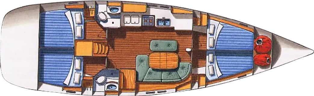 Raspored kabina Beneteau Oceanis 473 Chrysa M