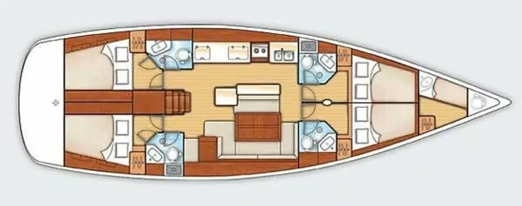 Beneteau Oceanis 50 Vanessa M cabin layout